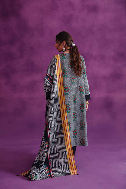 Nishat Linen - 3 Piece - Printed Loose Fabric - 42304045