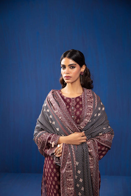 Nishat Linen - 3 Piece - Printed Loose Fabric - 42304046