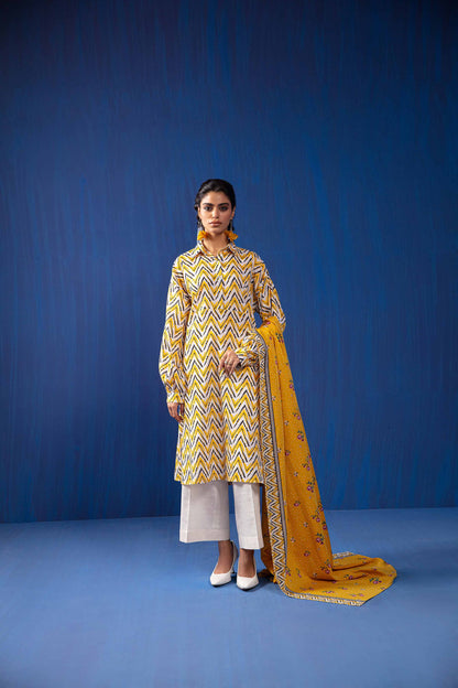 Nishat Linen - 3 Piece - Printed Loose Fabric - 42304047