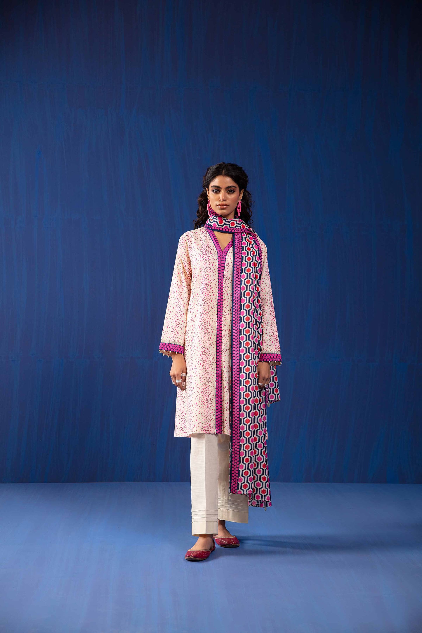 Nishat Linen - 3 Piece - Printed Loose Fabric - 42304048