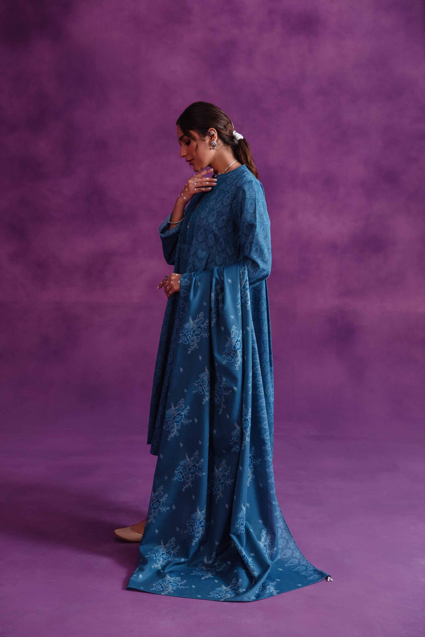 Nishat Linen - 3 Piece - Printed Loose Fabric - 42304050