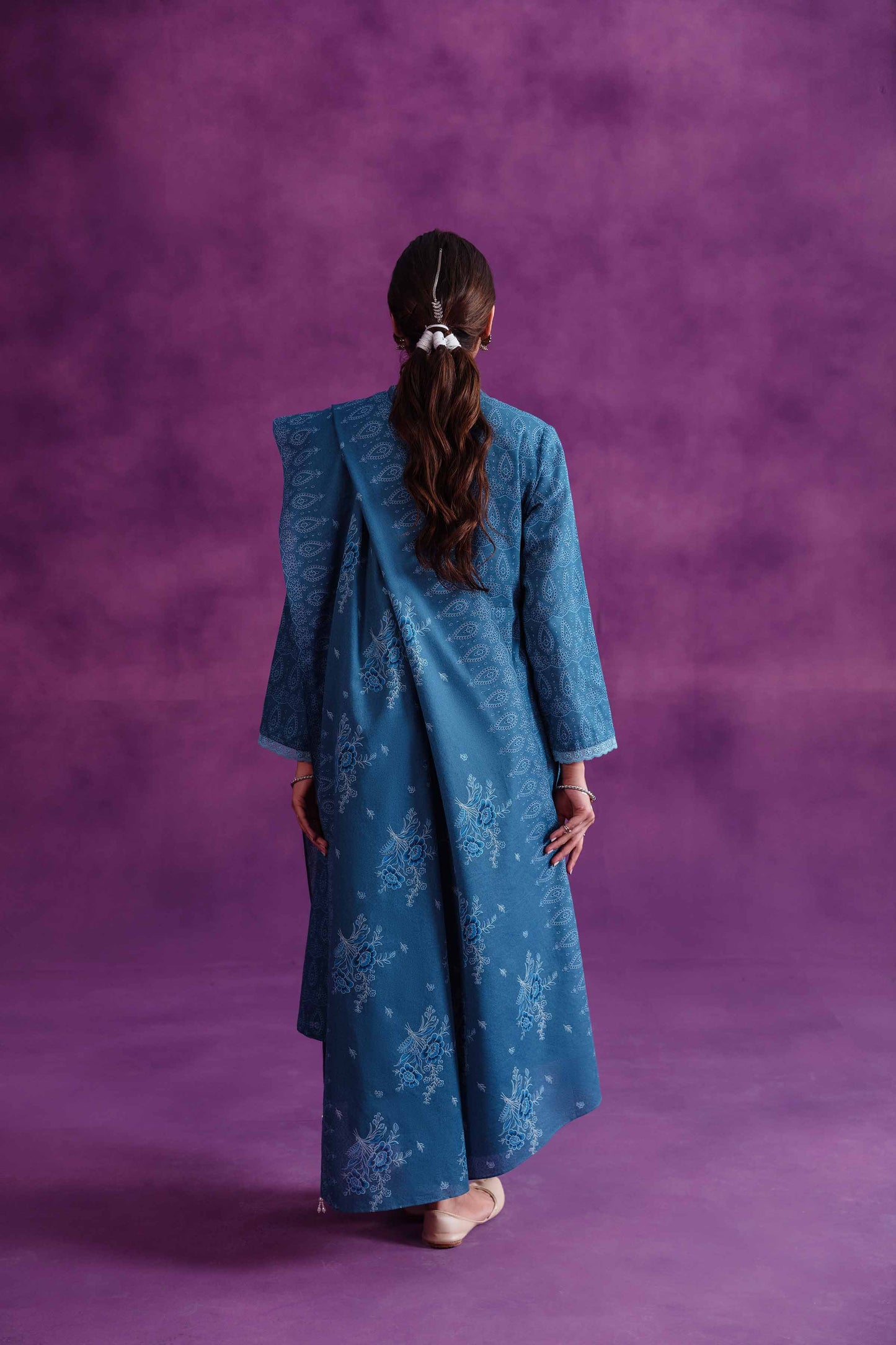 Nishat Linen - 3 Piece - Printed Loose Fabric - 42304050