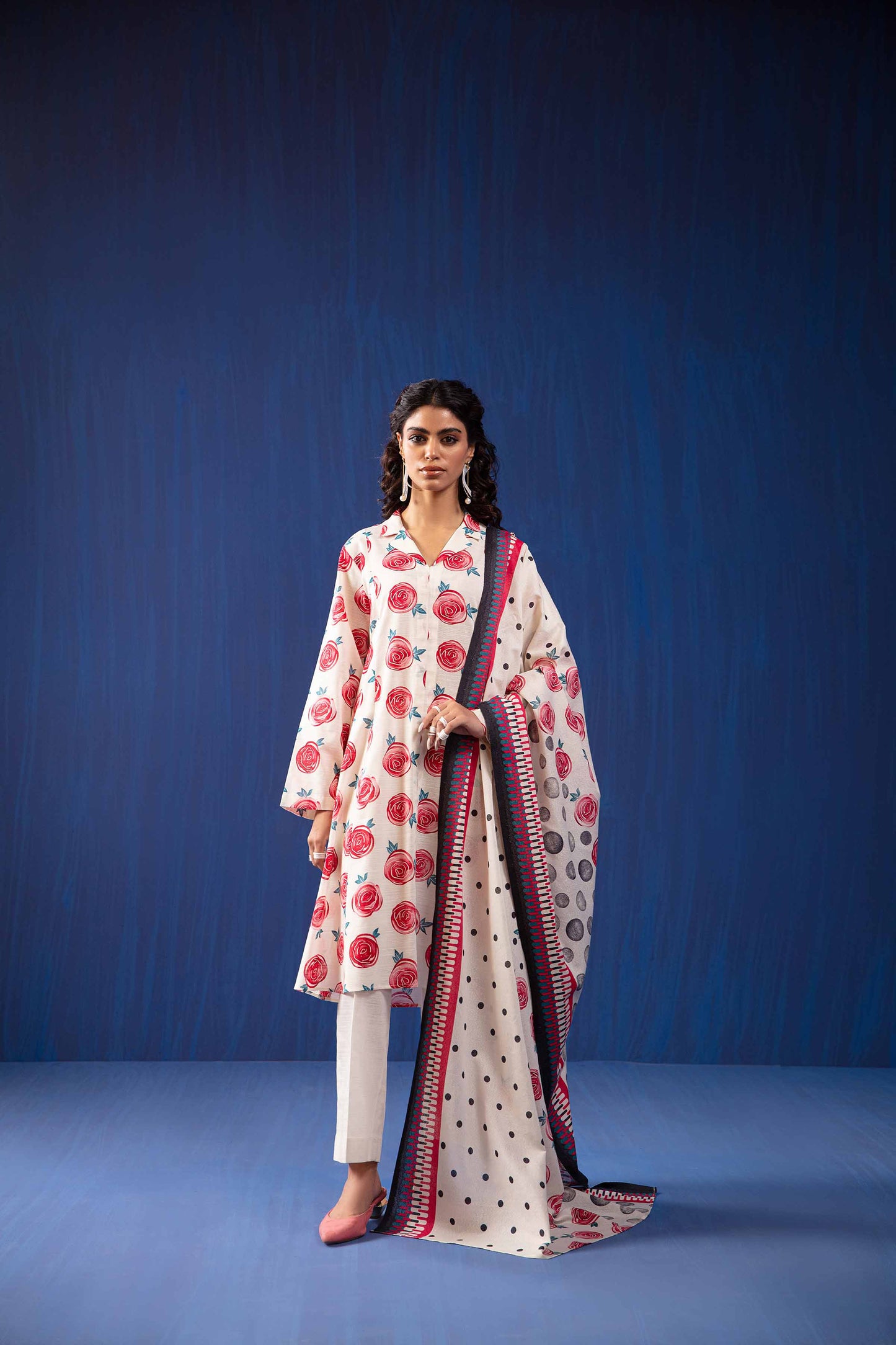 Nishat Linen - 3 Piece - Printed Loose Fabric - 42304054