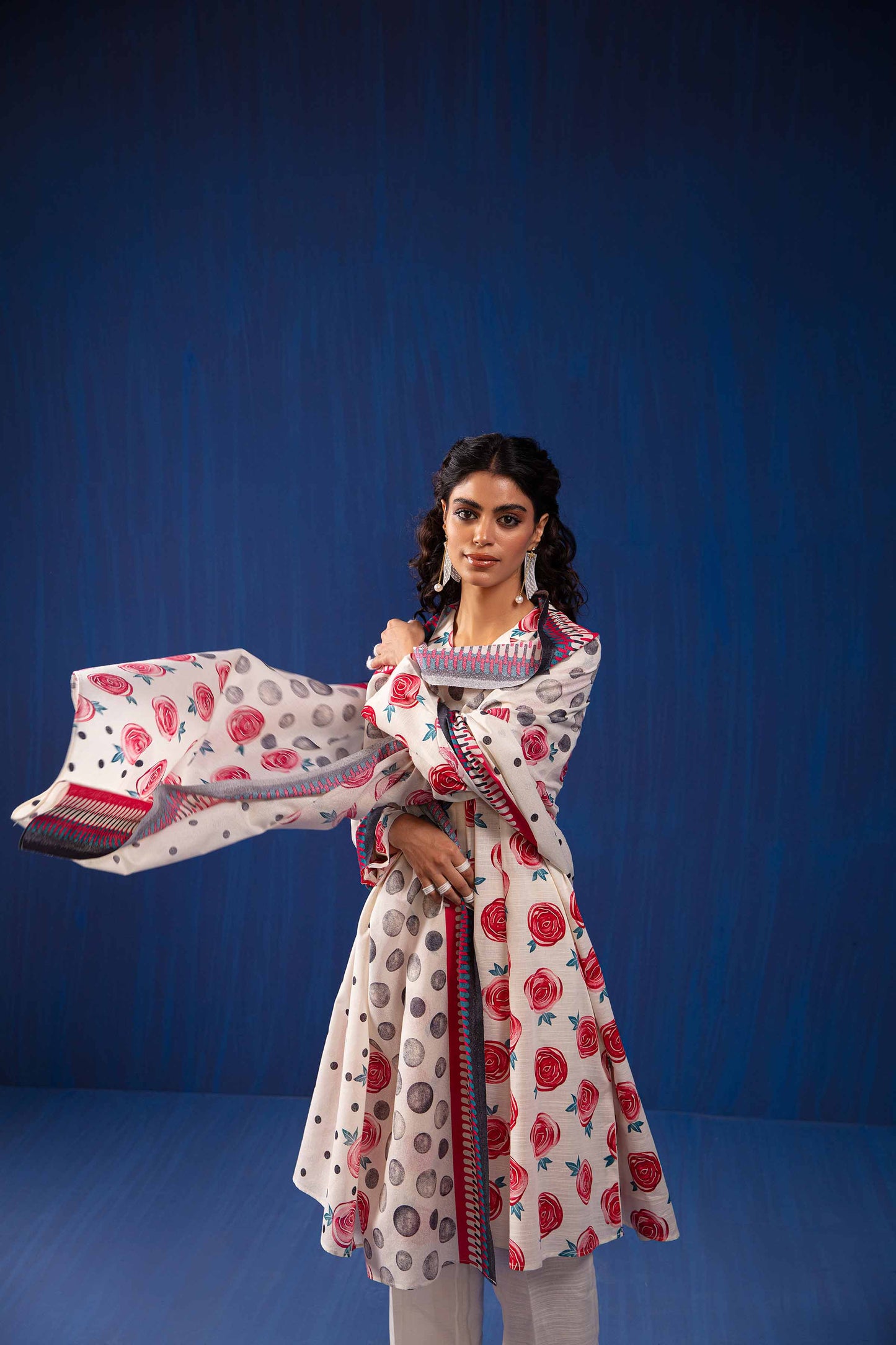 Nishat Linen - 3 Piece - Printed Loose Fabric - 42304054