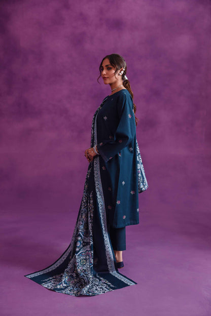 Nishat Linen - 3 Piece - Printed Loose Fabric - 42304055