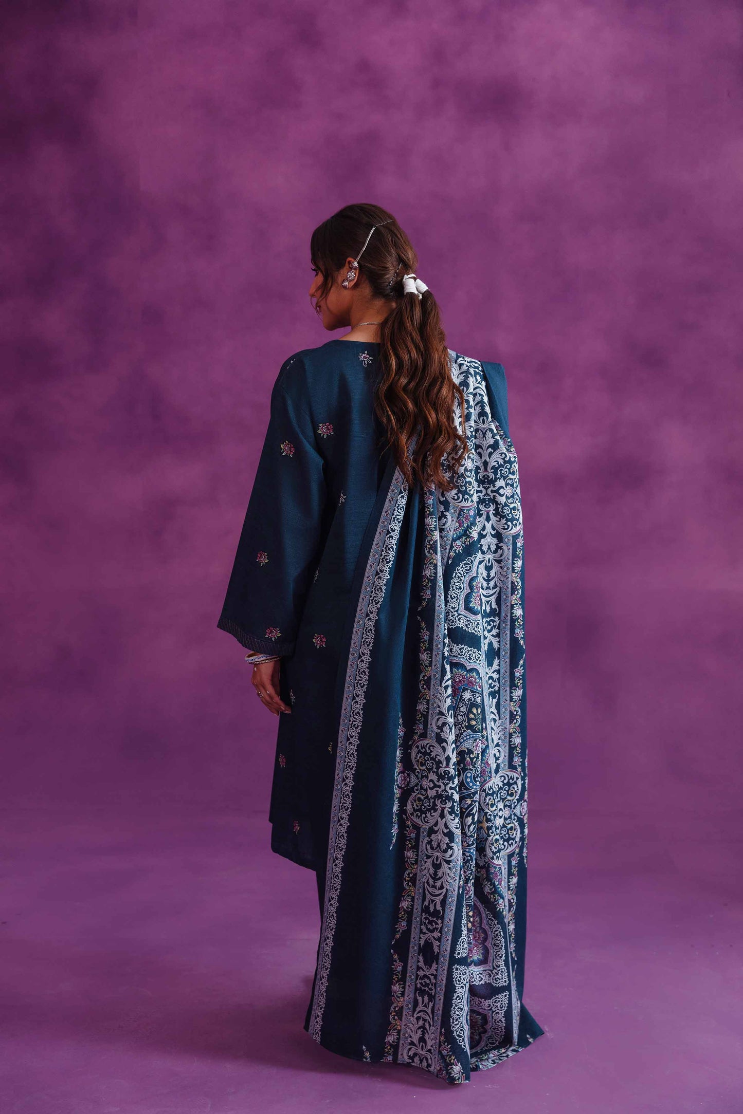 Nishat Linen - 3 Piece - Printed Loose Fabric - 42304055