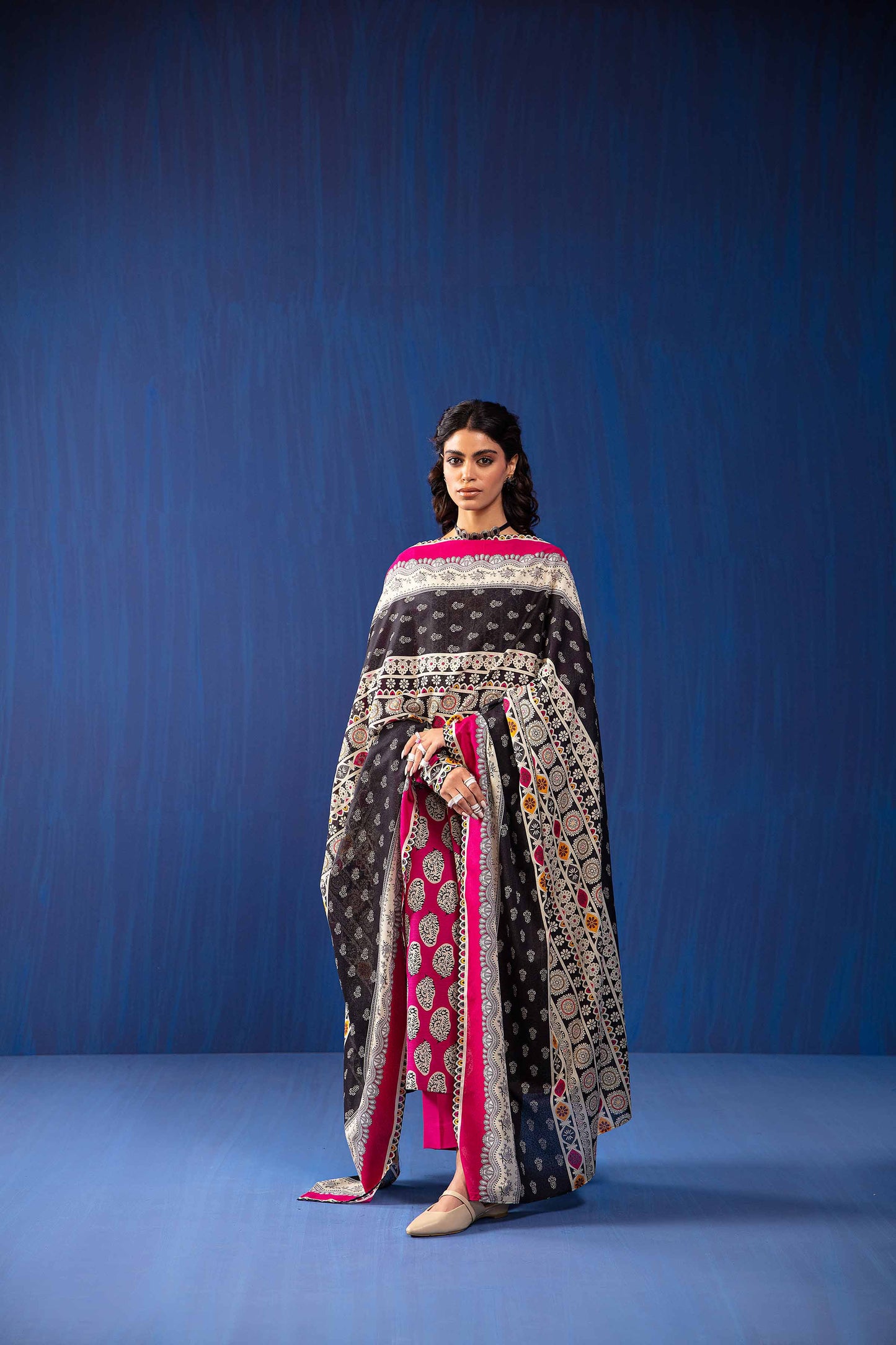 Nishat Linen - 3 Piece - Printed Loose Fabric - 42304057