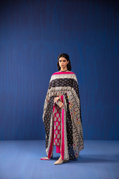 Nishat Linen - 3 Piece - Printed Loose Fabric - 42304057