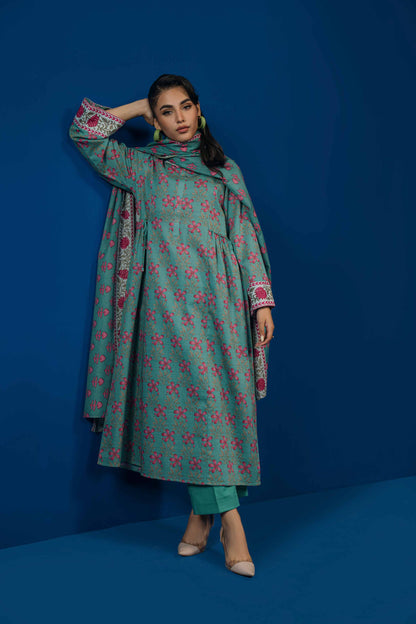 Nishat Linen - 3 Piece - Printed Loose Fabric - 42304058
