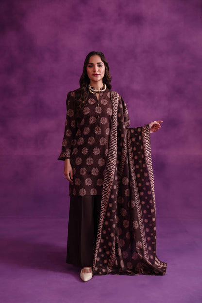 Nishat Linen - 3 Piece - Printed Loose Fabric - 42304059