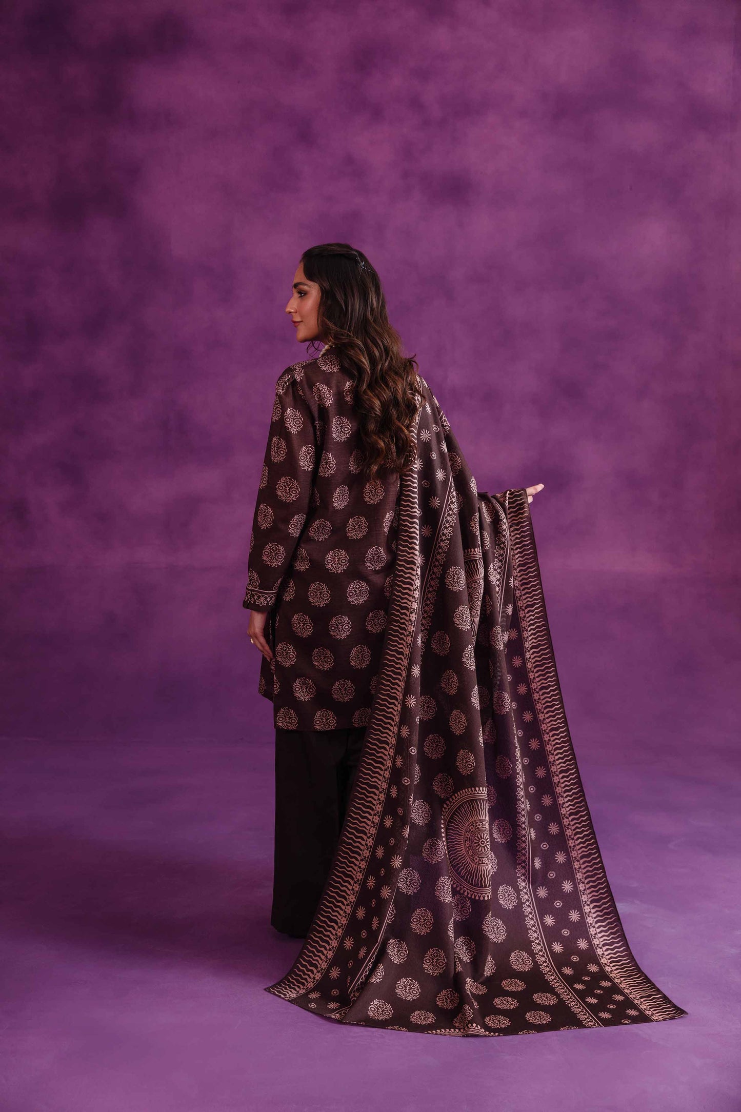 Nishat Linen - 3 Piece - Printed Loose Fabric - 42304059