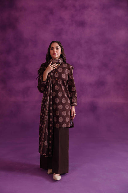 Nishat Linen - 3 Piece - Printed Loose Fabric - 42304059