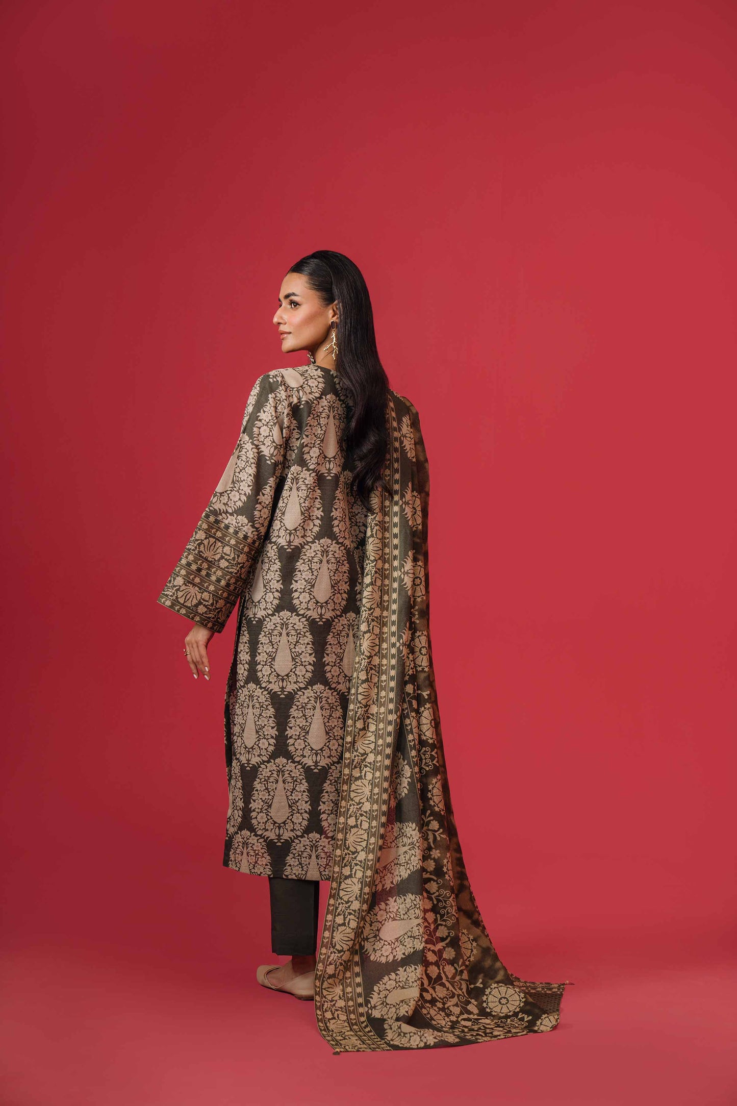 Nishat Linen - 3 Piece - Printed Loose Fabric - 42304060