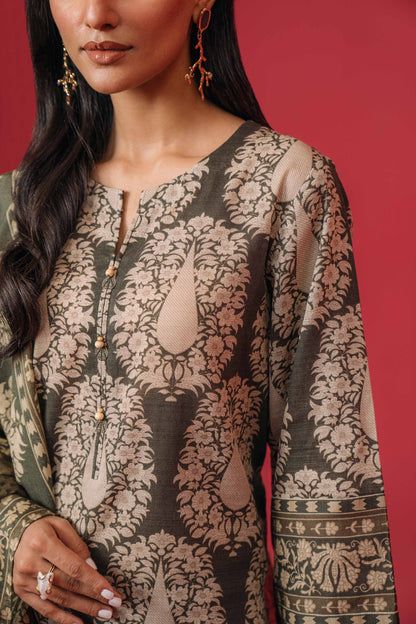 Nishat Linen - 3 Piece - Printed Loose Fabric - 42304060