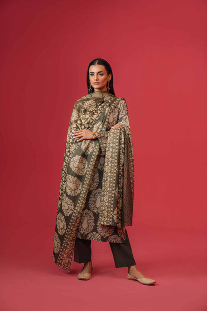 Nishat Linen - 3 Piece - Printed Loose Fabric - 42304060