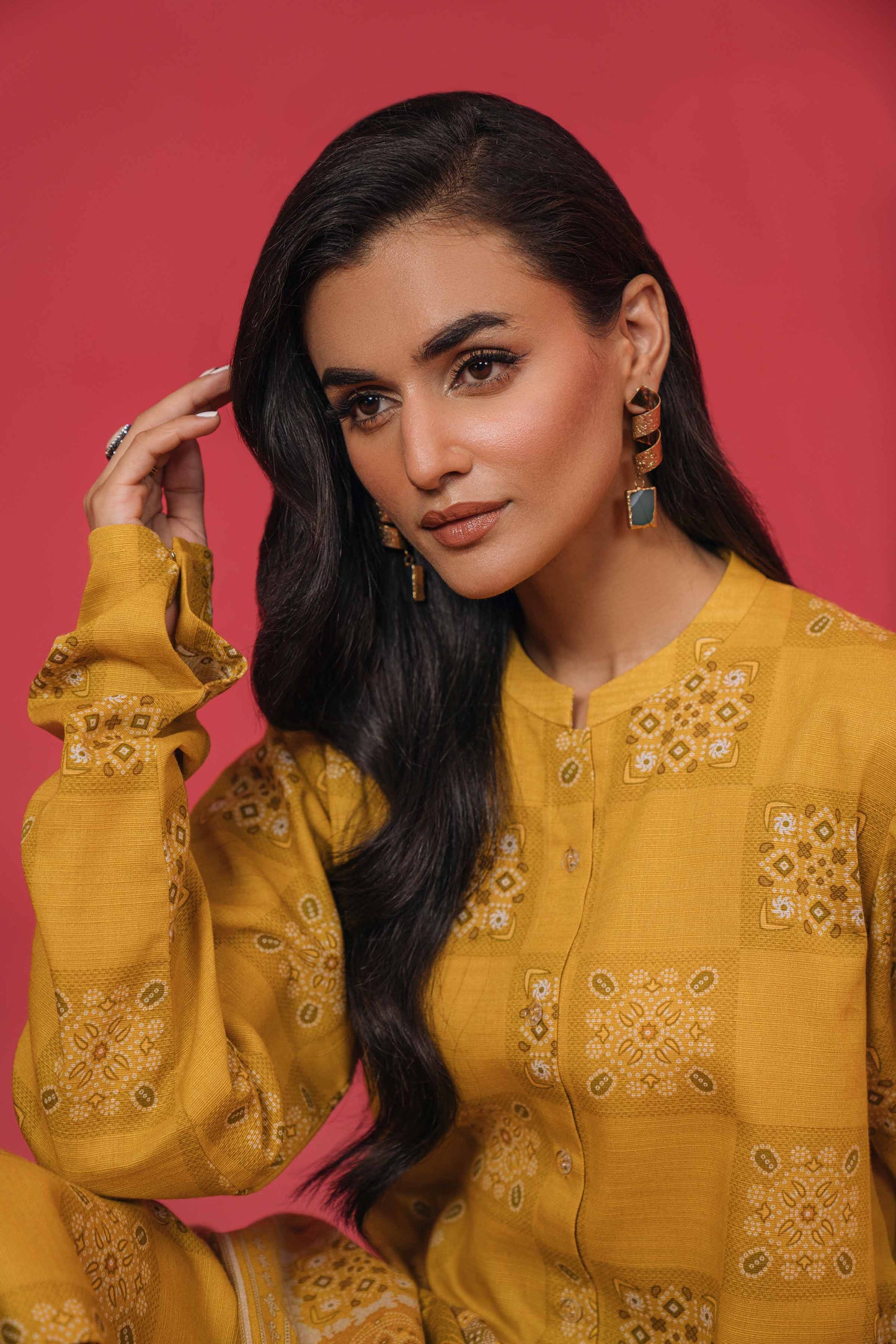 Nishat Linen - 3 Piece - Printed Loose Fabric - 42304061