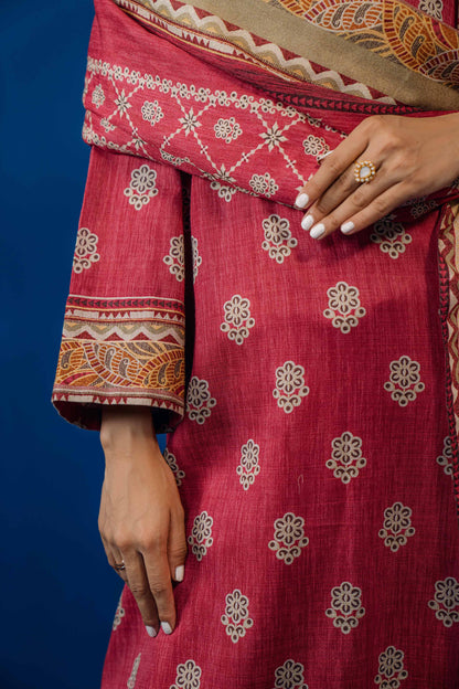 Nishat Linen - 3 Piece - Printed Loose Fabric - 42304062