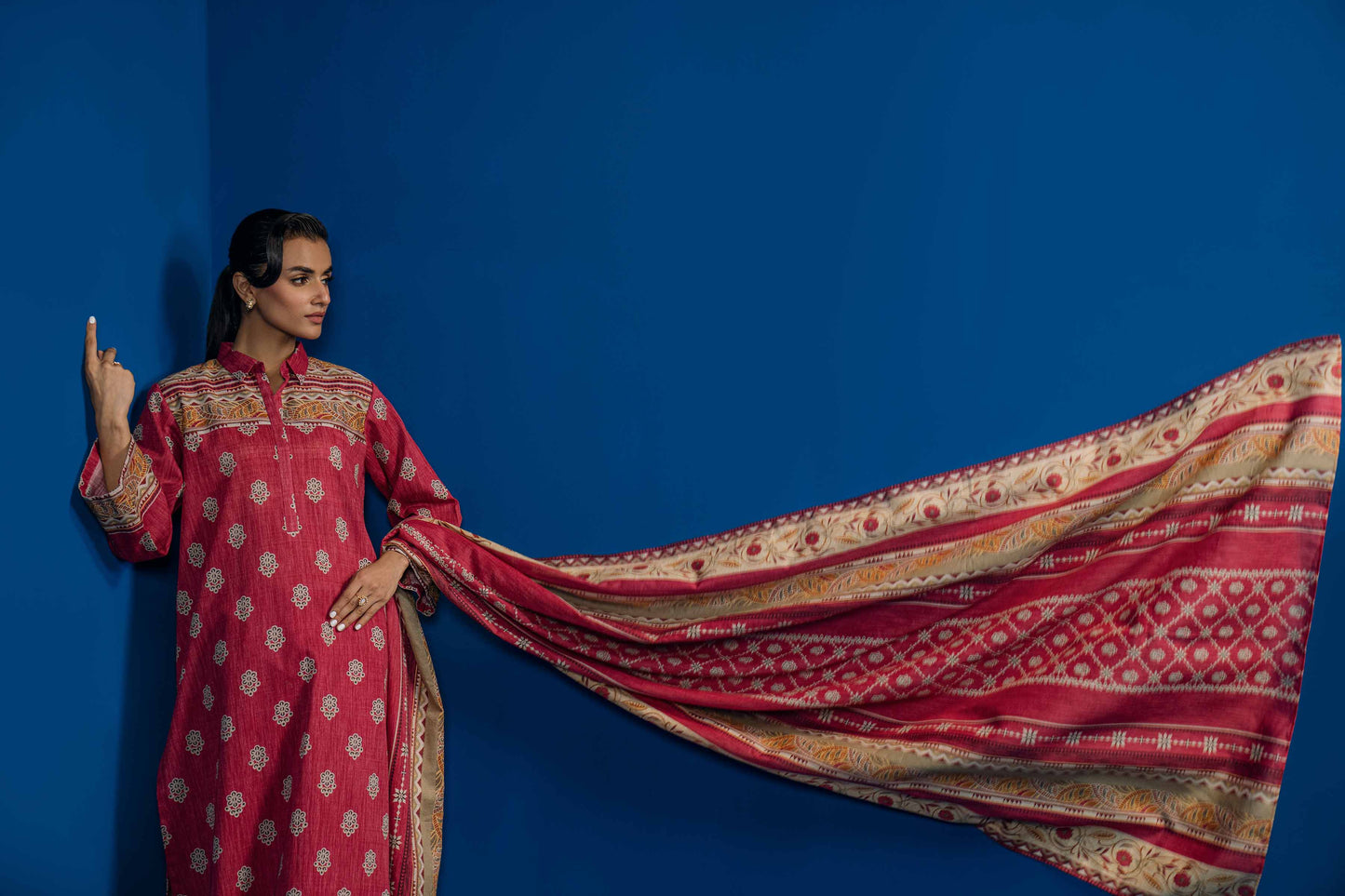 Nishat Linen - 3 Piece - Printed Loose Fabric - 42304062