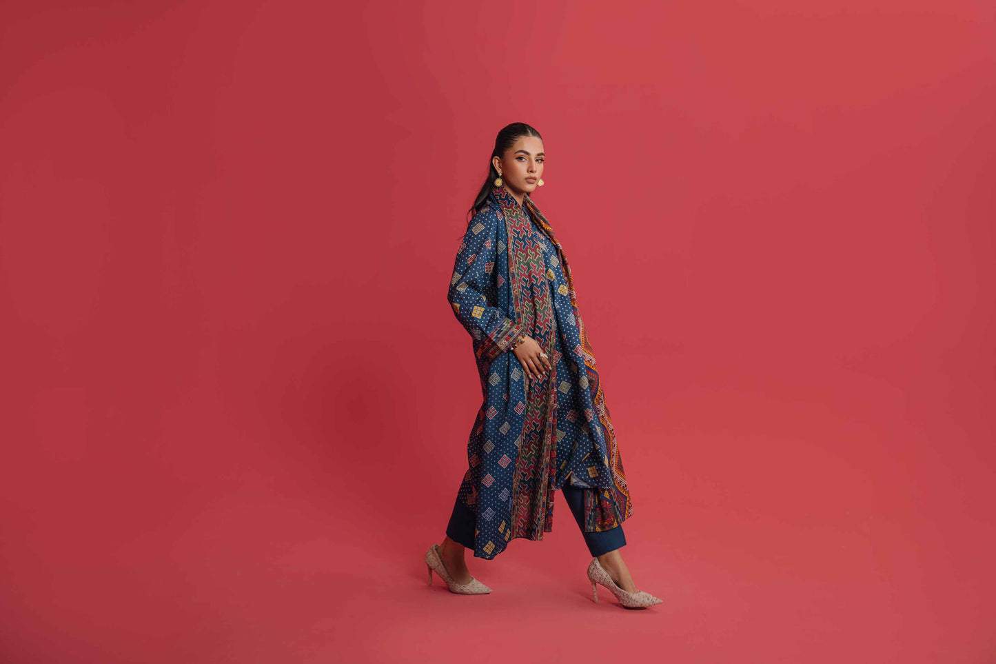 Nishat Linen - 3 Piece - Printed Loose Fabric - 42304063