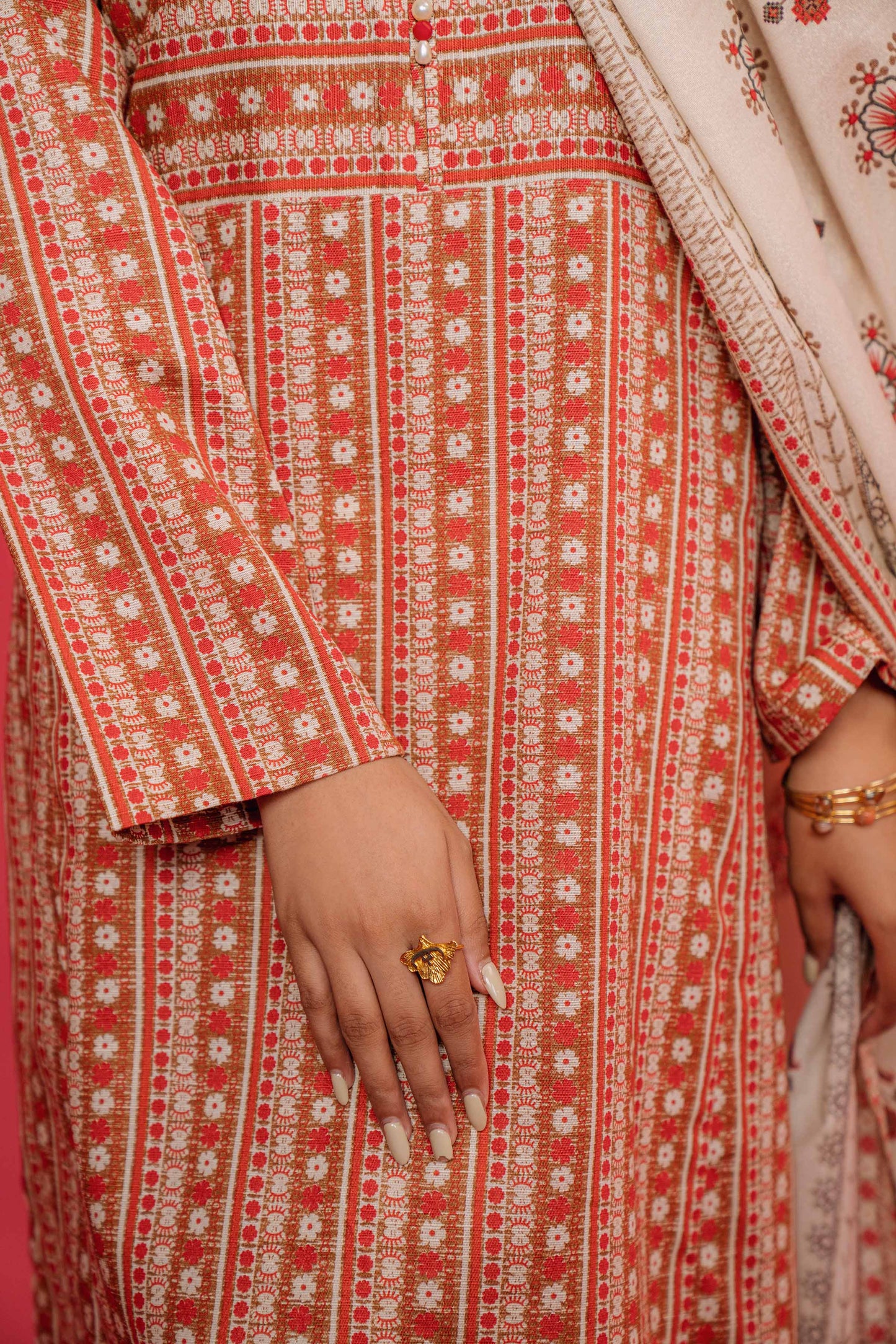 Nishat Linen - 3 Piece - Printed Loose Fabric - 42304064