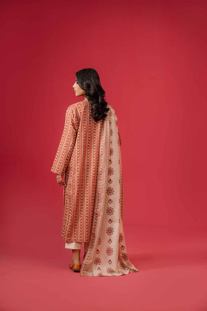 Nishat Linen - 3 Piece - Printed Loose Fabric - 42304064