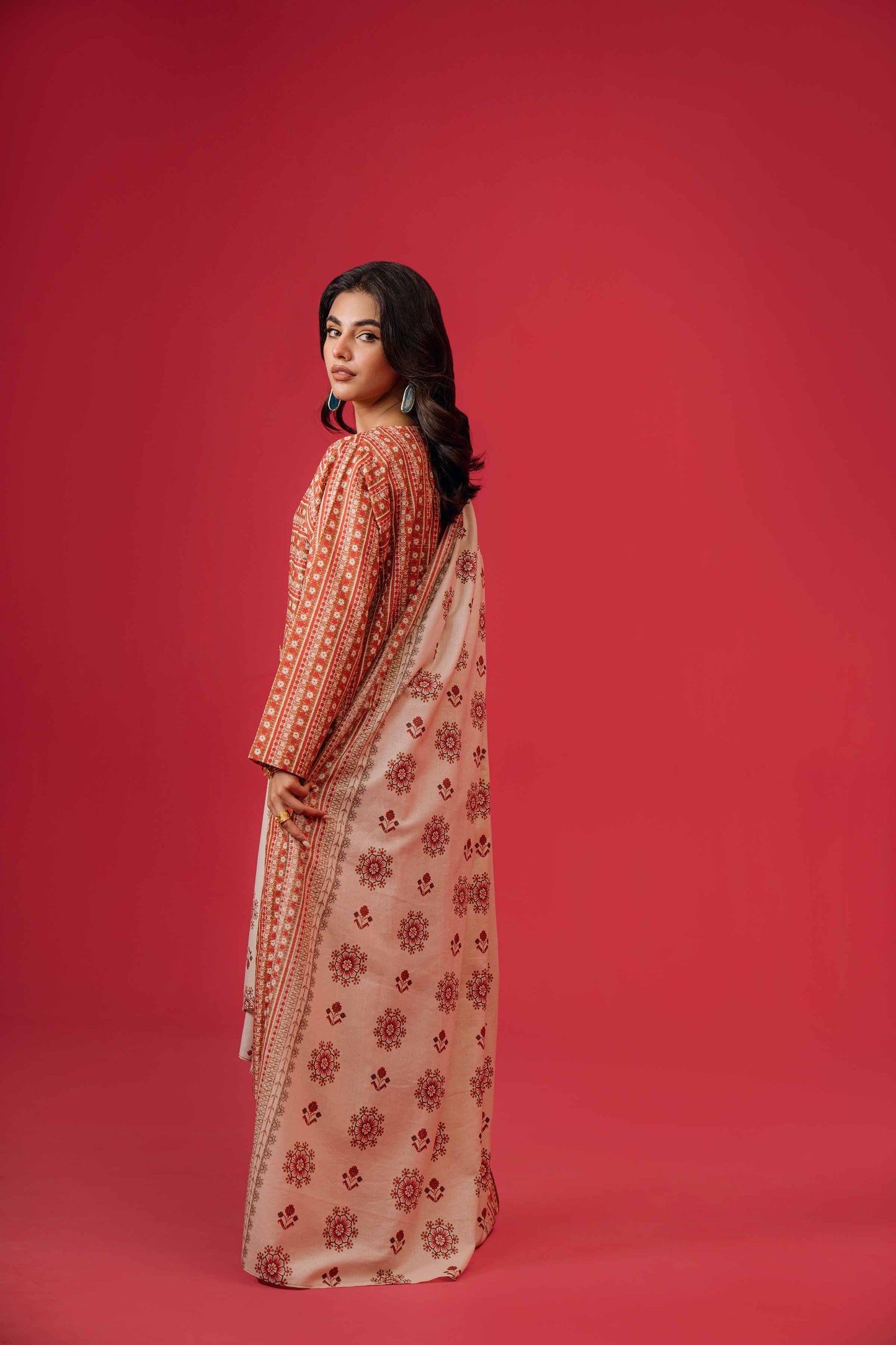 Nishat Linen - 3 Piece - Printed Loose Fabric - 42304064