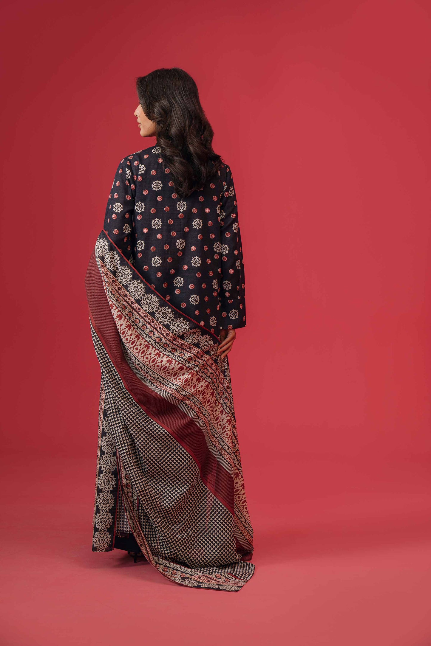 Nishat Linen - 3 Piece - Printed Loose Fabric - 42304065