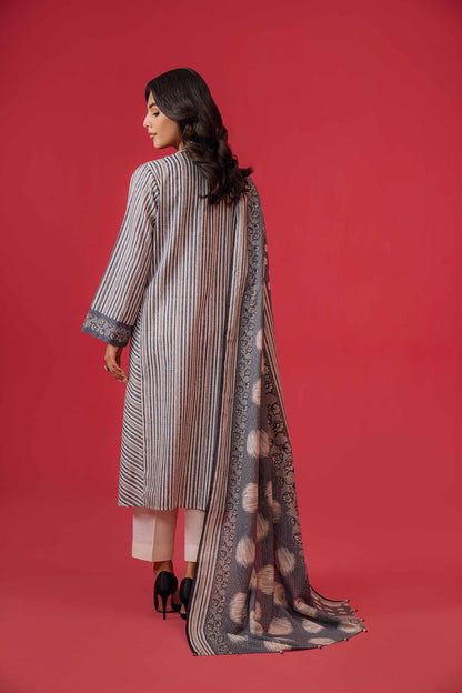 Nishat Linen - 3 Piece - Printed Loose Fabric - 42304066