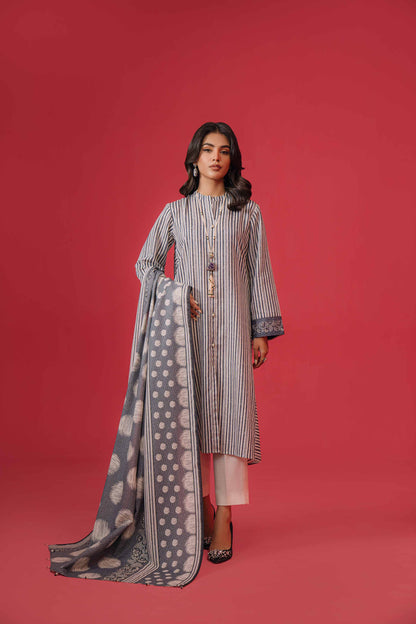Nishat Linen - 3 Piece - Printed Loose Fabric - 42304066