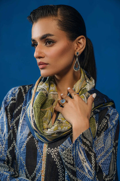 Nishat Linen - 3 Piece - Printed Loose Fabric - 42304067