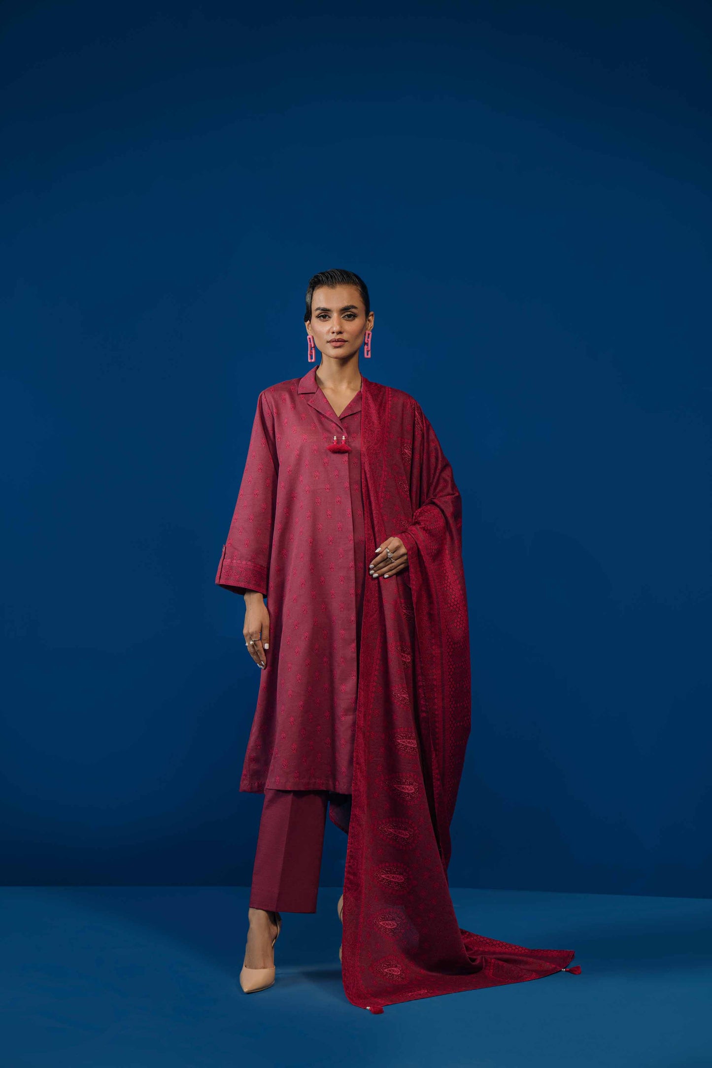 Nishat Linen - 3 Piece - Printed Loose Fabric - 42304068