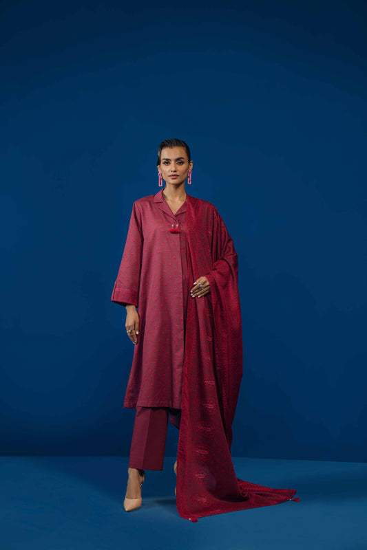 Nishat Linen - 3 Piece - Printed Loose Fabric - 42304068