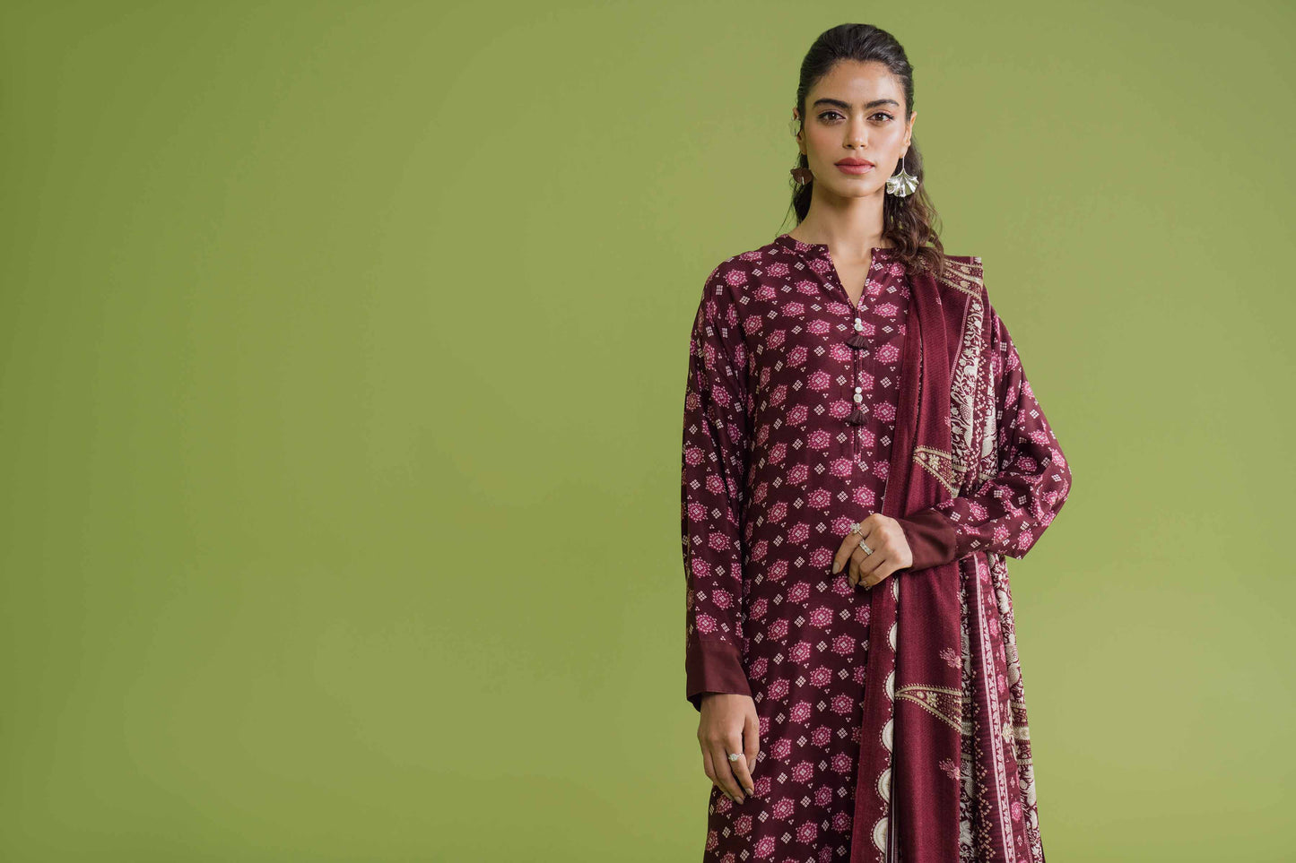 Nishat Linen - 3 Piece - Printed Loose Fabric - 42304069