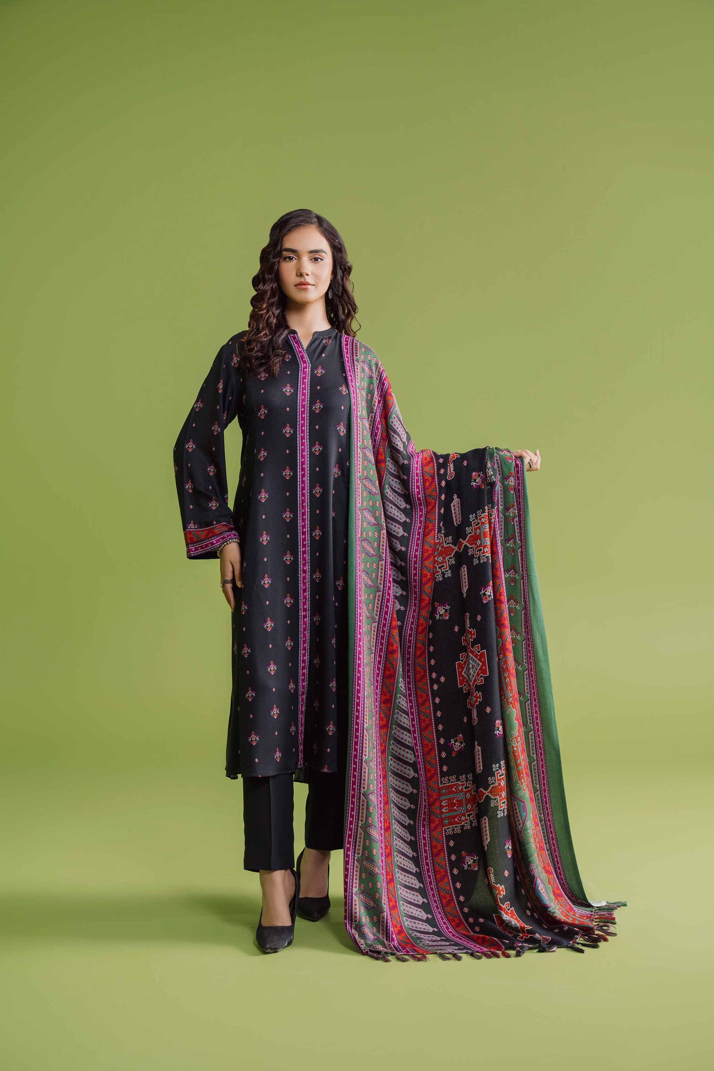 Nishat Linen - 3 Piece - Printed Loose Fabric - 42304070
