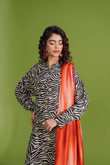 Nishat Linen - 3 Piece - Printed Loose Fabric - 42304071