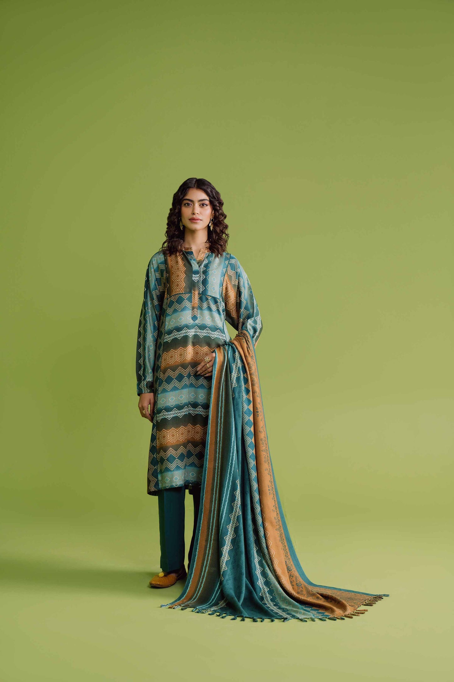 Nishat Linen - 3 Piece - Printed Loose Fabric - 42304072
