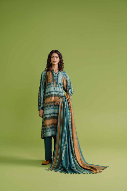 Nishat Linen - 3 Piece - Printed Loose Fabric - 42304072