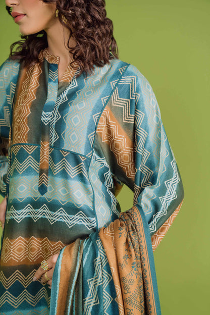 Nishat Linen - 3 Piece - Printed Loose Fabric - 42304072