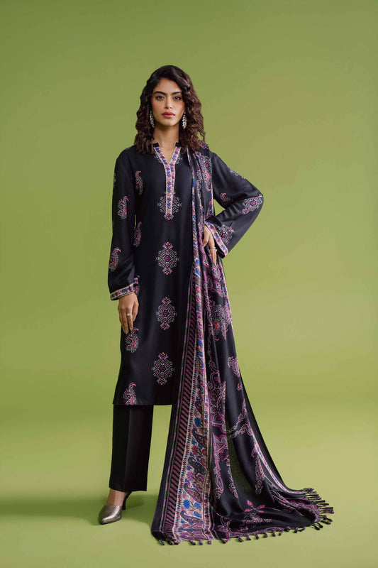 Nishat Linen - 3 Piece - Printed Loose Fabric - 42304073