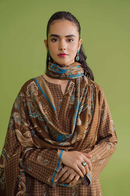 Nishat Linen - 3 Piece - Printed Loose Fabric - 42304074