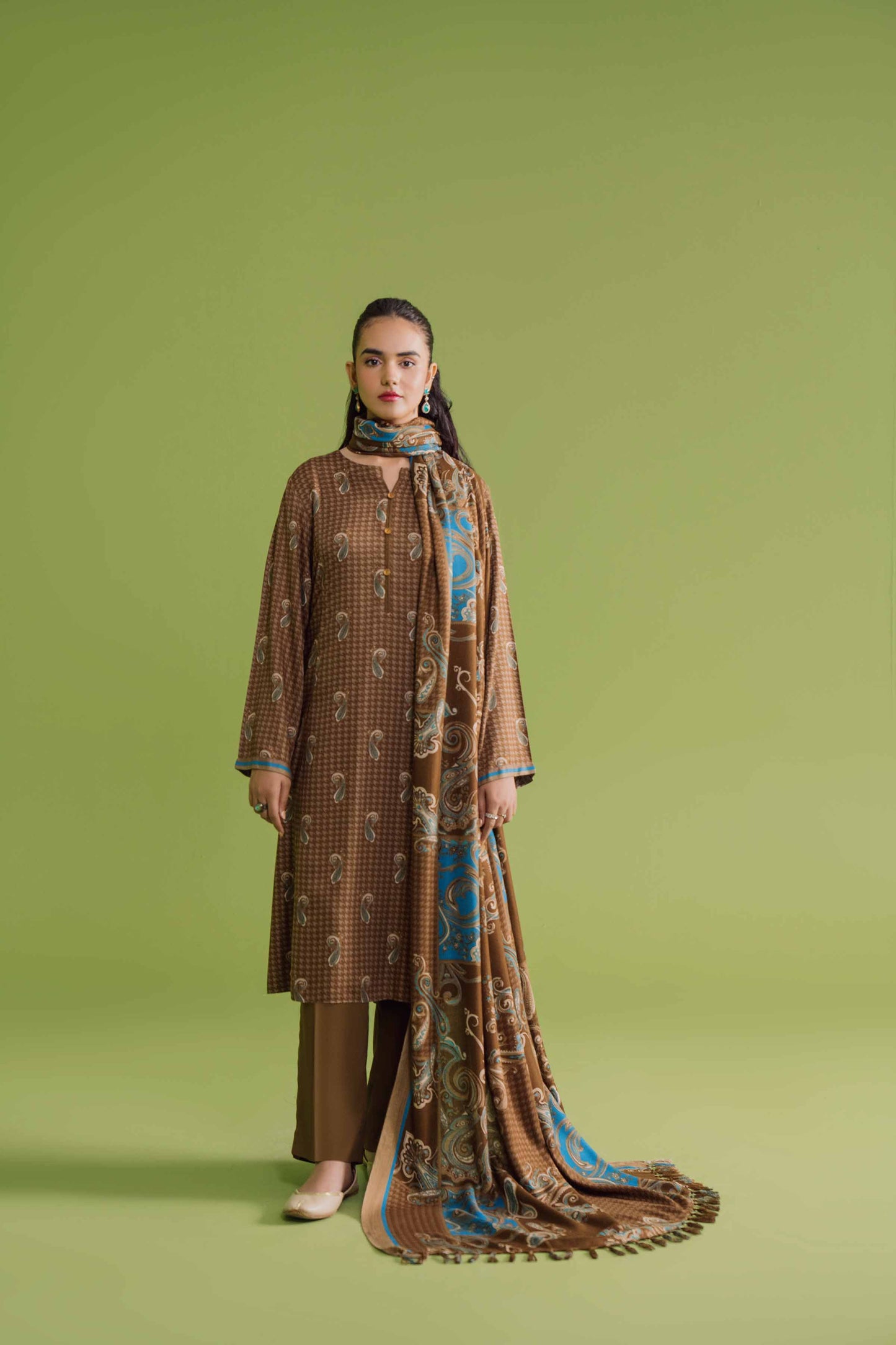 Nishat Linen - 3 Piece - Printed Loose Fabric - 42304074