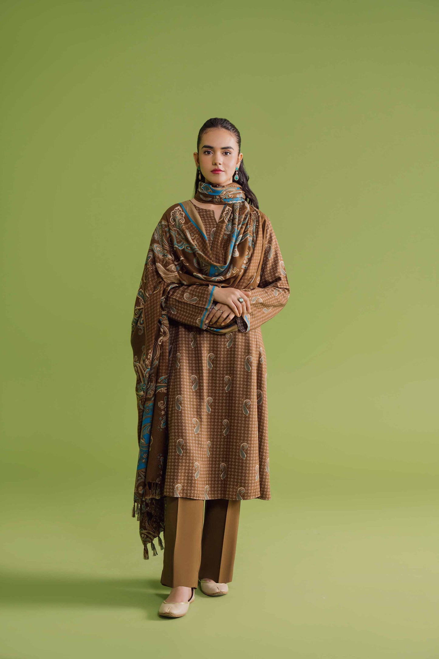 Nishat Linen - 3 Piece - Printed Loose Fabric - 42304074