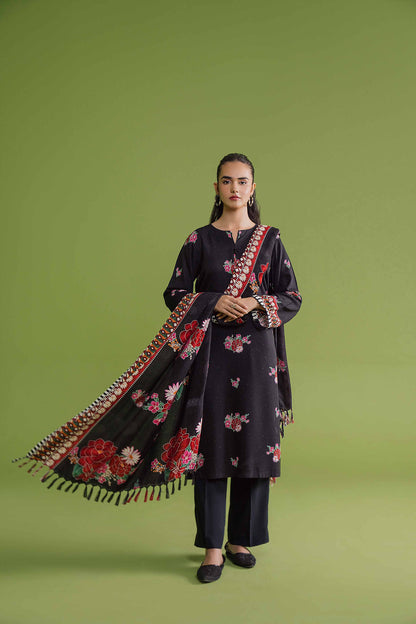 Nishat Linen - 3 Piece - Printed Loose Fabric - 42304075