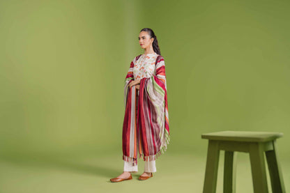 Nishat Linen - 3 Piece - Printed Loose Fabric - 42304076