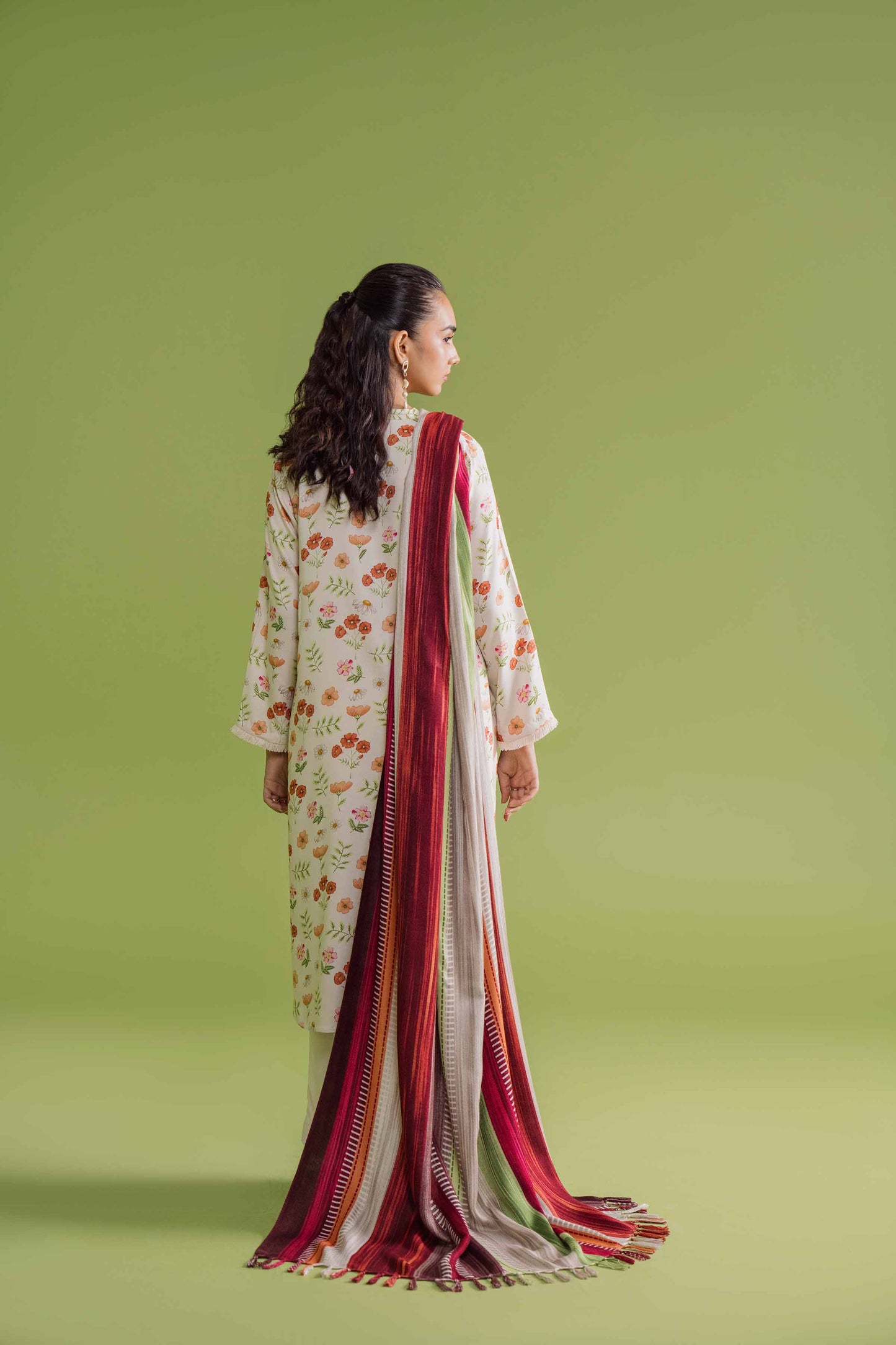 Nishat Linen - 3 Piece - Printed Loose Fabric - 42304076