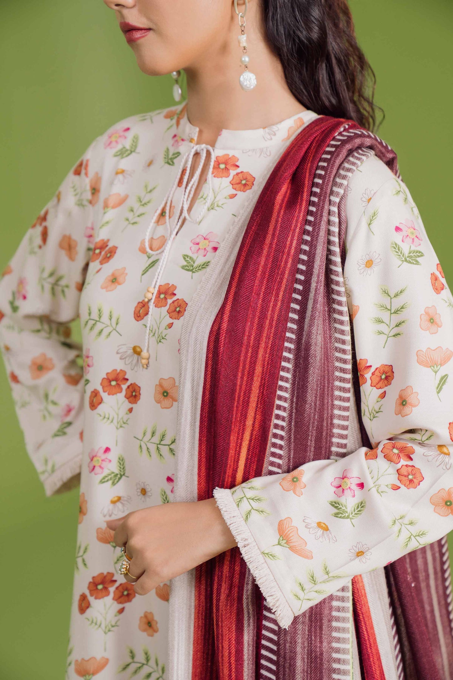 Nishat Linen - 3 Piece - Printed Loose Fabric - 42304076