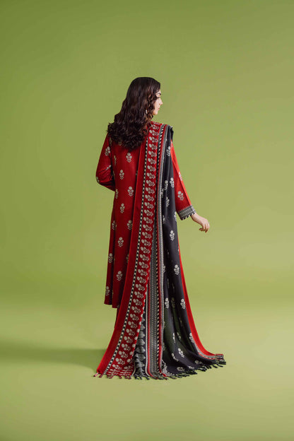 Nishat Linen - 3 Piece - Printed Loose Fabric - 42304077