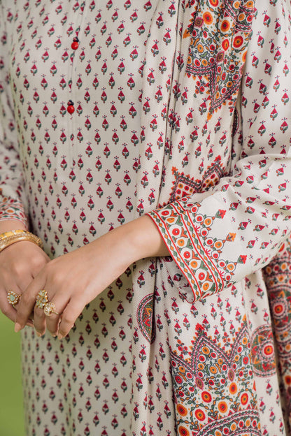 Nishat Linen - 3 Piece - Printed Loose Fabric - 42304080