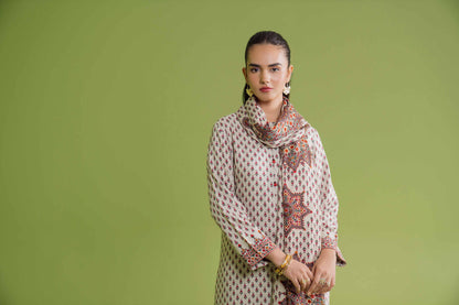 Nishat Linen - 3 Piece - Printed Loose Fabric - 42304080