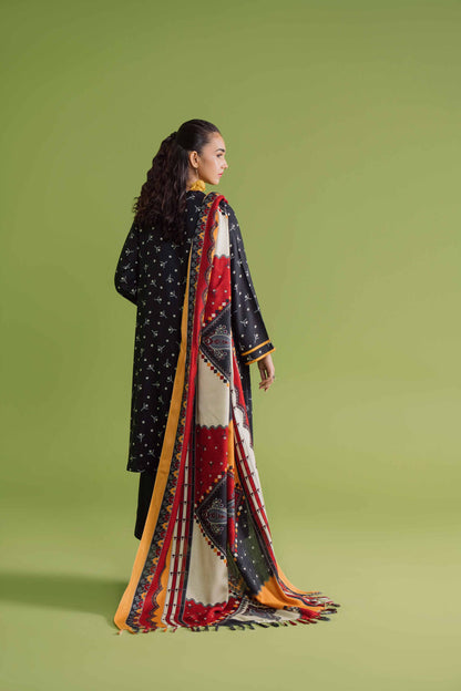 Nishat Linen - 3 Piece - Printed Loose Fabric - 42304081